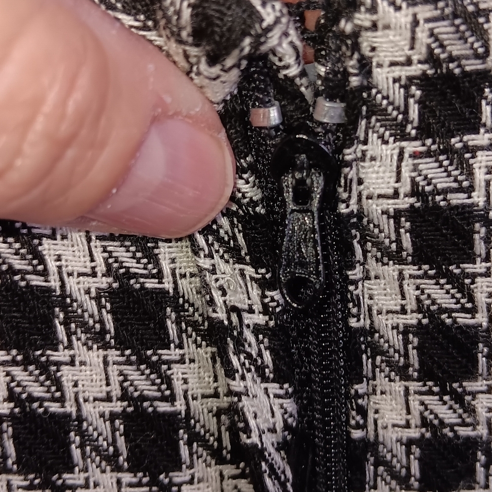 Womens Vintage Maggy Boutique Elegant Black and White Houndstooth Dress sz 6 - Picture 6 of 7